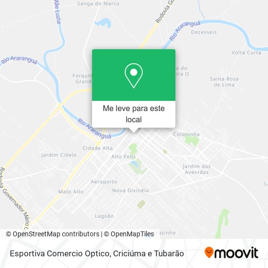 Esportiva Comercio Optico mapa