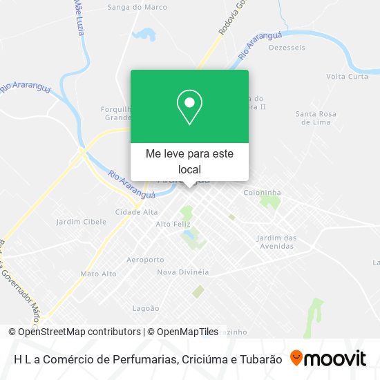 H L a Comércio de Perfumarias mapa