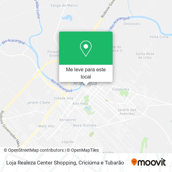 Loja Realeza Center Shopping mapa