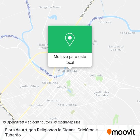 Flora de Artigos Religiosos la Cigana mapa