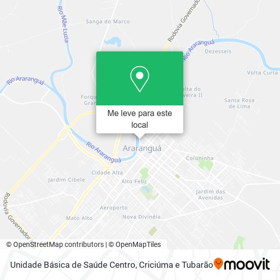 Unidade Básica de Saúde Centro mapa
