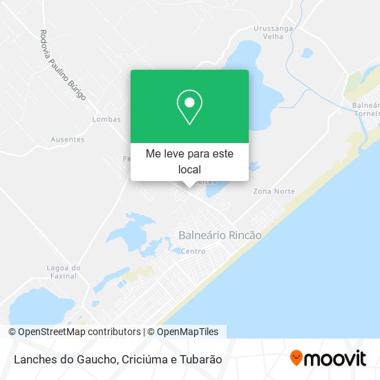 Lanches do Gaucho mapa