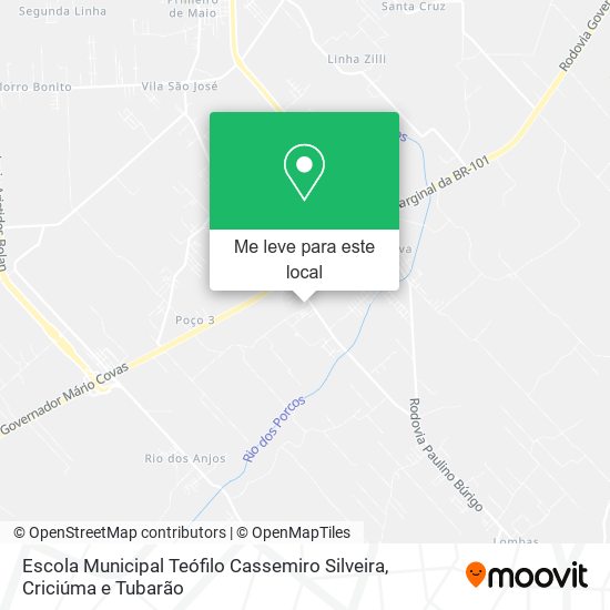 Escola Municipal Teófilo Cassemiro Silveira mapa