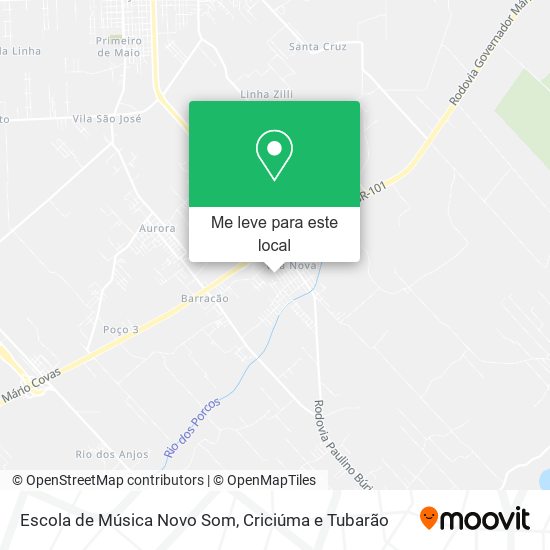 Escola de Música Novo Som mapa