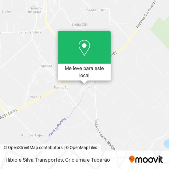 Ilibio e Silva Transportes mapa