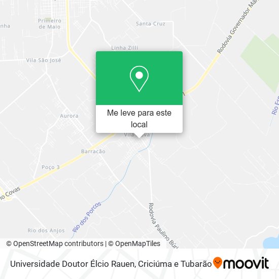 Universidade Doutor Élcio Rauen mapa