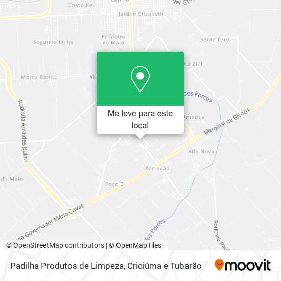 Padilha Produtos de Limpeza mapa