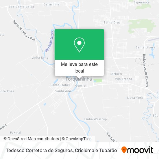 Tedesco Corretora de Seguros mapa