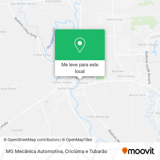 MG Mecânica Automotiva mapa