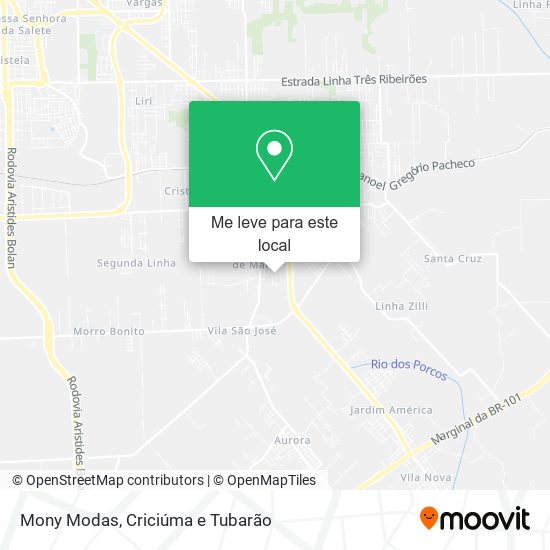 Mony Modas mapa