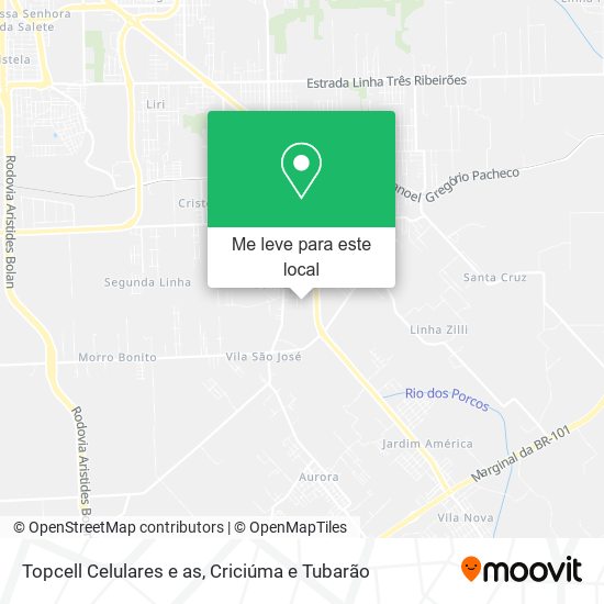Topcell Celulares e as mapa