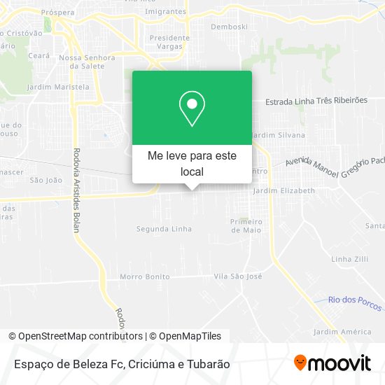 Espaço de Beleza Fc mapa