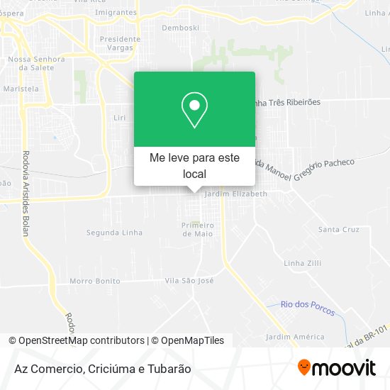 Az Comercio mapa