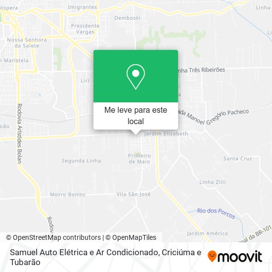 Samuel Auto Elétrica e Ar Condicionado mapa