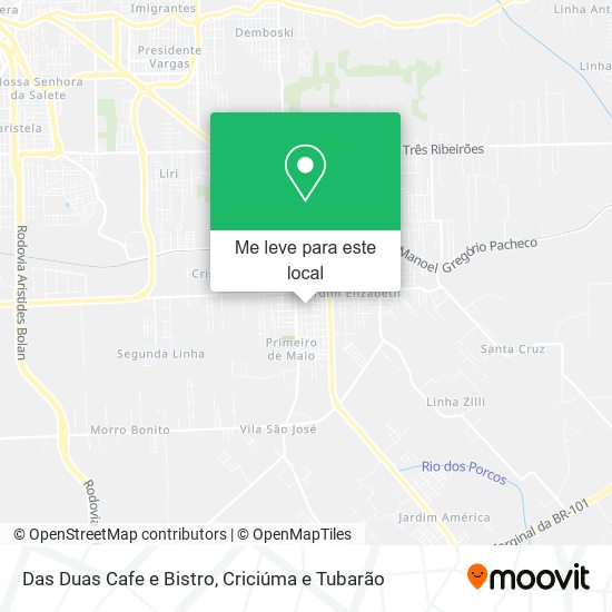 Das Duas Cafe e Bistro mapa