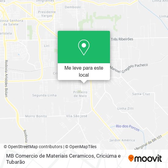 MB Comercio de Materiais Ceramicos mapa