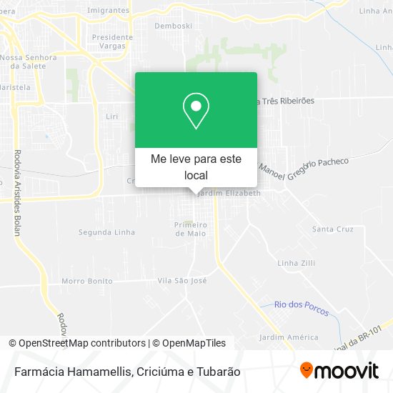 Farmácia Hamamellis mapa