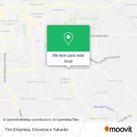 Tim Empresa mapa