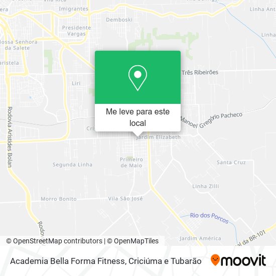 Academia Bella Forma Fitness mapa