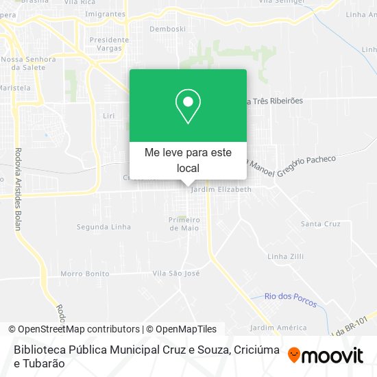 Biblioteca Pública Municipal Cruz e Souza mapa