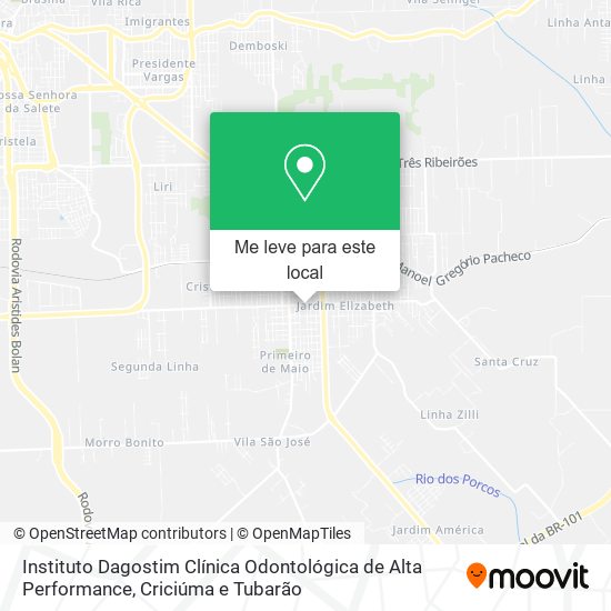 Instituto Dagostim Clínica Odontológica de Alta Performance mapa