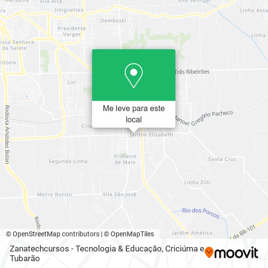 Zanatechcursos - Tecnologia & Educação mapa