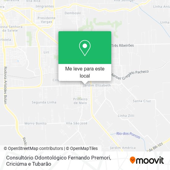 Consultório Odontológico Fernando Premori mapa