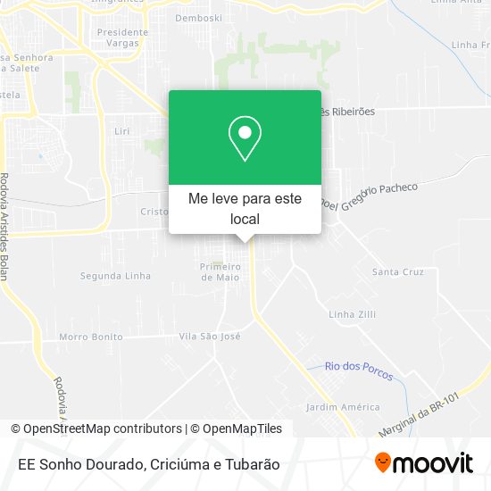 EE Sonho Dourado mapa
