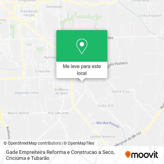 Gade Empreiteira Reforma e Construcao a Seco mapa