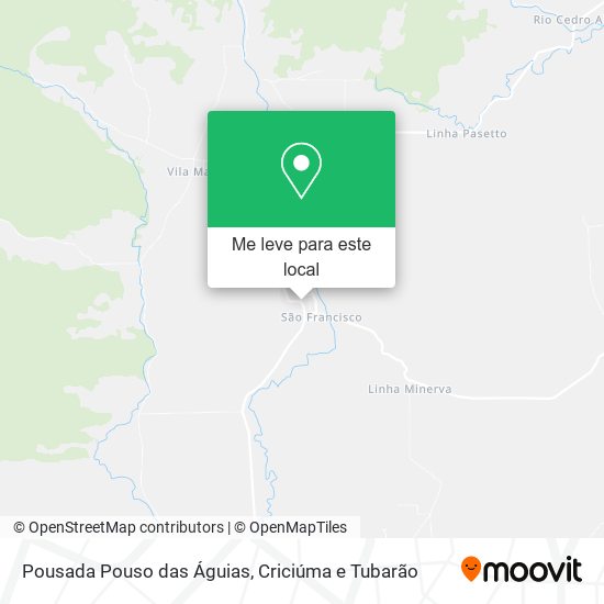 Pousada Pouso das Águias mapa