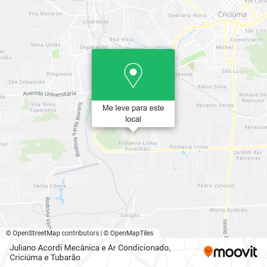 Juliano Acordi Mecânica e Ar Condicionado mapa