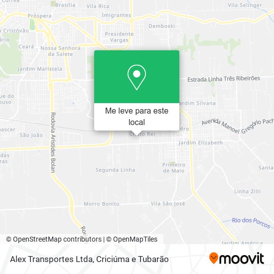 Alex Transportes Ltda mapa