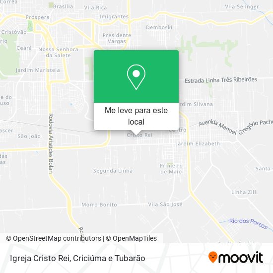 Igreja Cristo Rei mapa