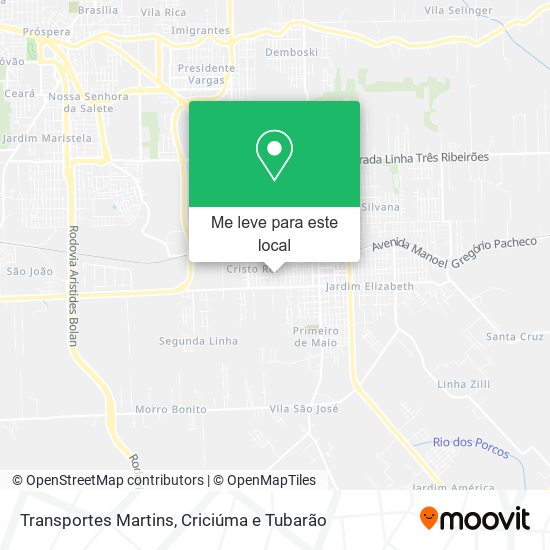 Transportes Martins mapa