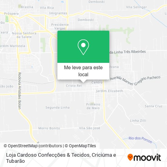 Loja Cardoso Confecções & Tecidos mapa