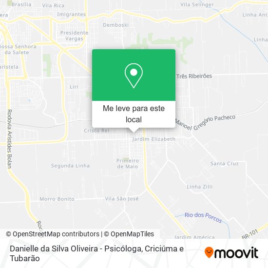 Danielle da Silva Oliveira - Psicóloga mapa