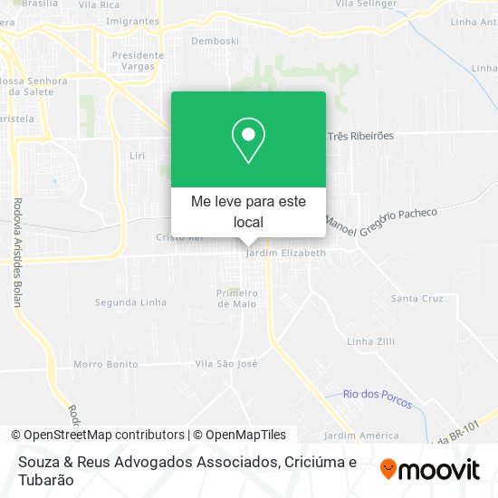 Souza & Reus Advogados Associados mapa