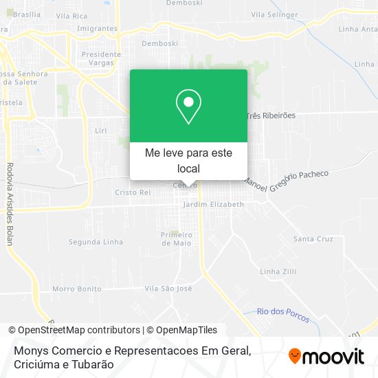 Monys Comercio e Representacoes Em Geral mapa