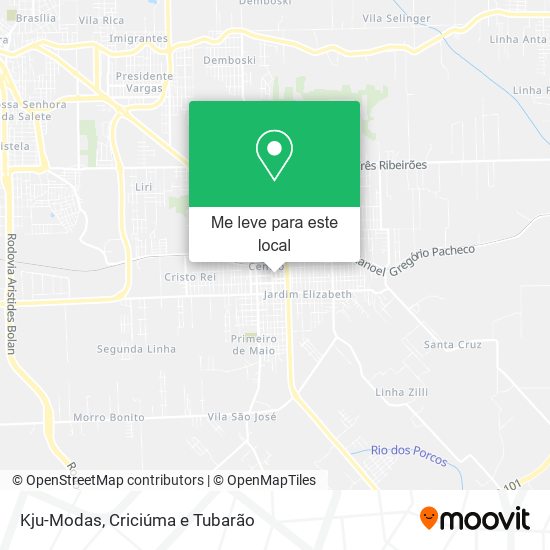 Kju-Modas mapa