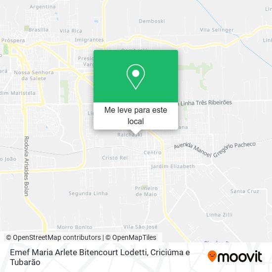 Emef Maria Arlete Bitencourt Lodetti mapa