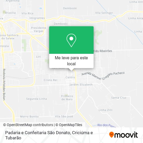 Padaria e Confeitaria São Donato mapa