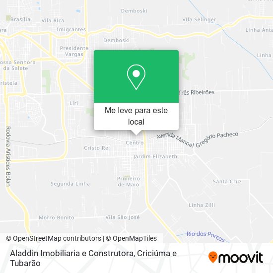Aladdin Imobiliaria e Construtora mapa