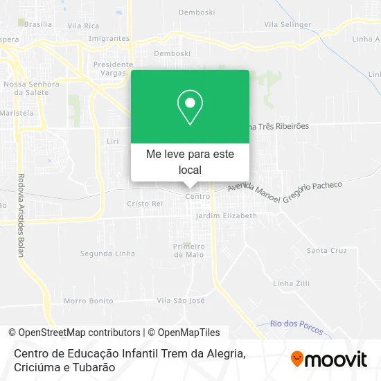 Centro de Educação Infantil Trem da Alegria mapa
