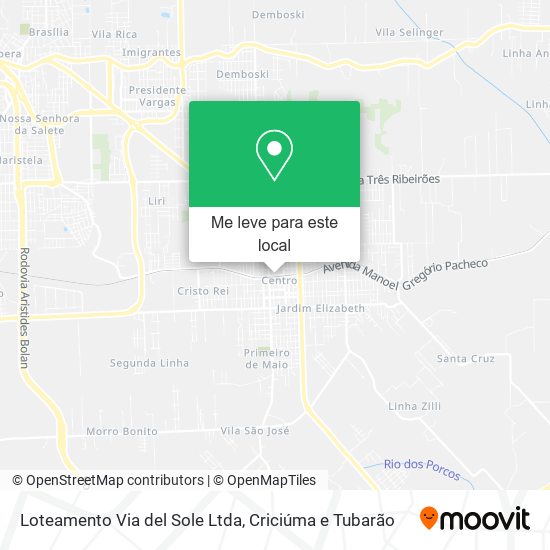 Loteamento Via del Sole Ltda mapa