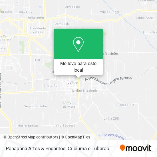 Panapaná Artes & Encantos mapa