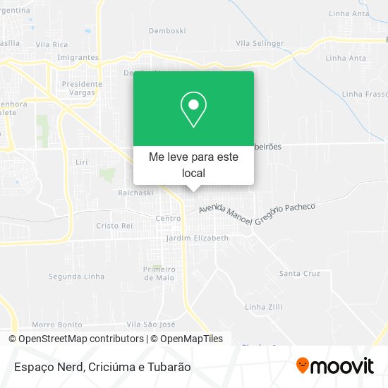 Espaço Nerd mapa
