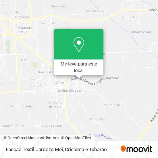 Faccao Textil Cardozo Mei mapa