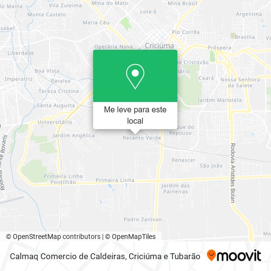 Calmaq Comercio de Caldeiras mapa