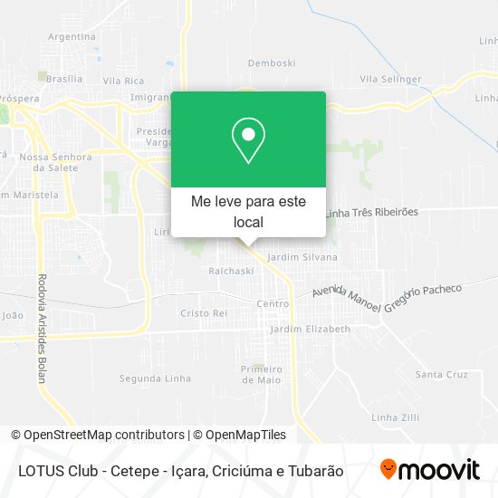 LOTUS Club - Cetepe - Içara mapa