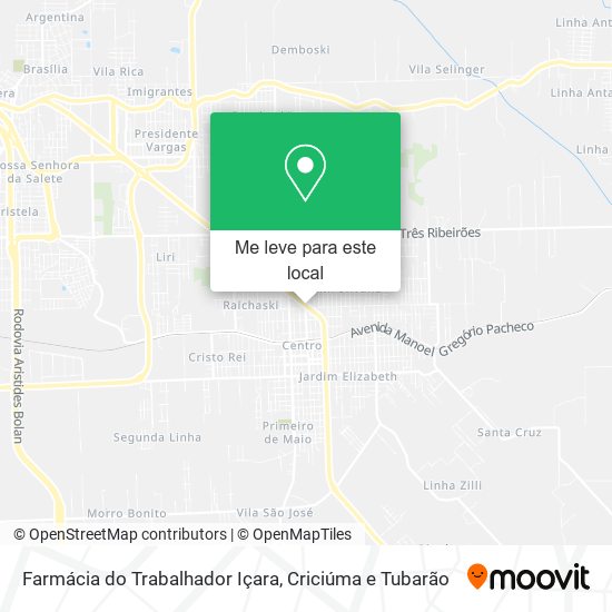 Farmácia do Trabalhador Içara mapa